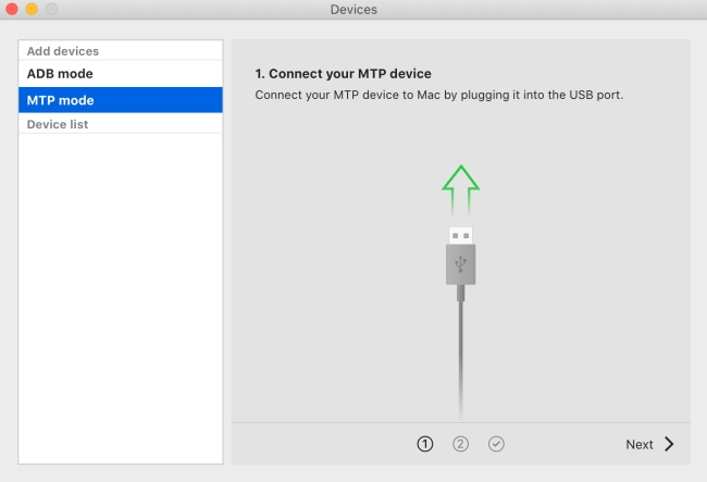 make android device visible for mac through usb