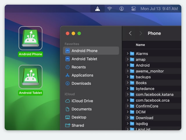 Use MacDroid to move data fast between Android devices and computers running macOS.