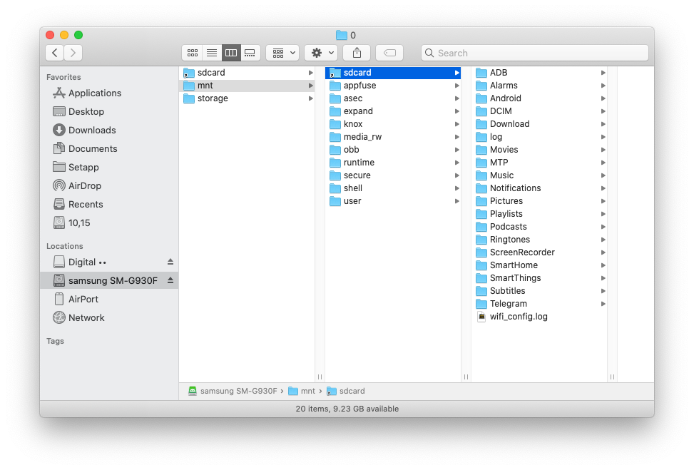 USB debugging mode