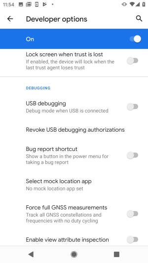 USB debugging mode