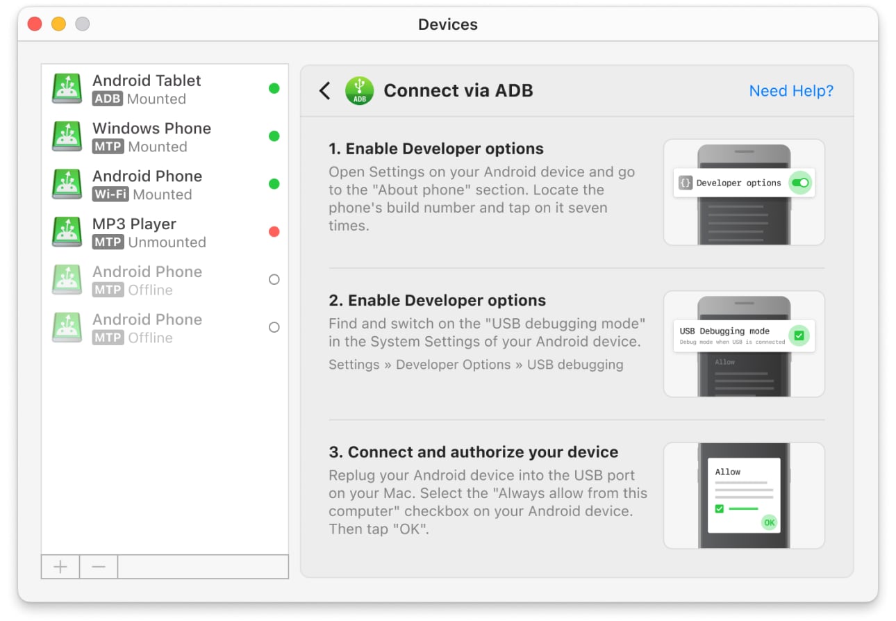 El modo de depuración USB se puede habilitar en la configuración de Desarrolladores